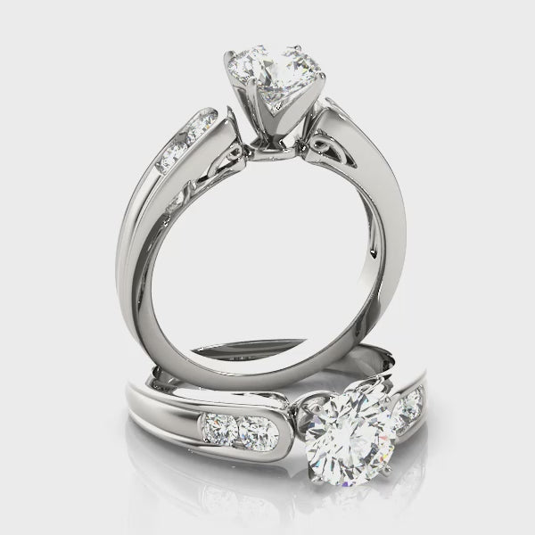 High set Diamond Solitaire Engagement Ring | TheNetJeweler